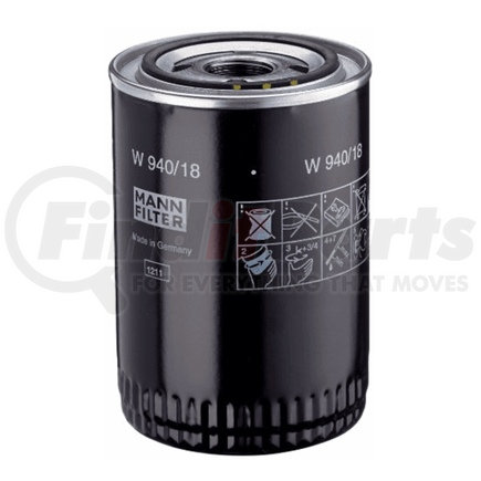 W940/18 by MANN-HUMMEL FILTERS - Spin-on Oil Filter