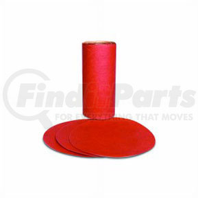 1610 by 3M - Red Abrasive PSA Disc, 5 in, P80 D Weight, 100 discs per roll
