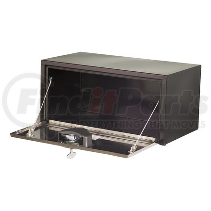 1702703 by BUYERS PRODUCTS - 18 x 18 x 30in. Black Steel Truck Box with Stainless Steel Door