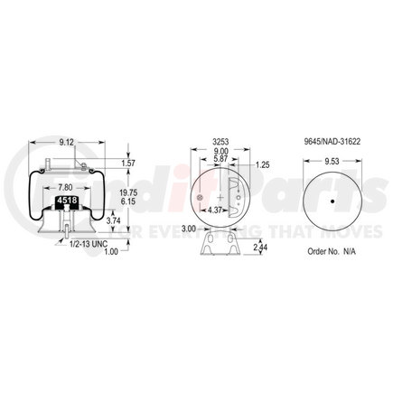 W013588184 by FIRESTONE - Airide Suspension Air Spring Reversible Sleeve 1T15CCR-6