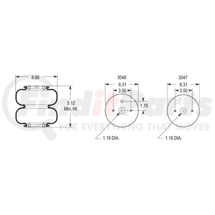 W013585900 by FIRESTONE - Airide Air Spring Double Convoluted 20-2