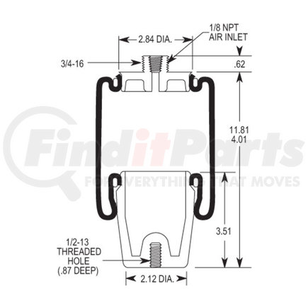 W023587041 by FIRESTONE - AIR SPRING