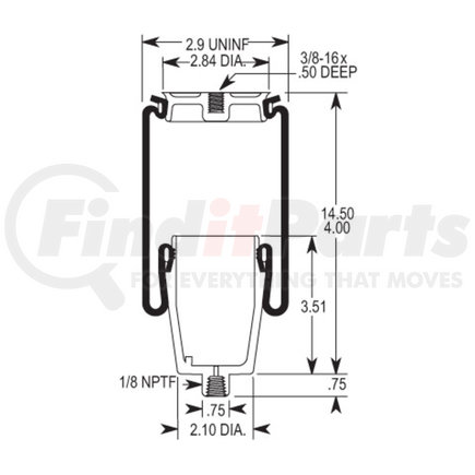 W023587110 by FIRESTONE - Air Spring Sleeve Style