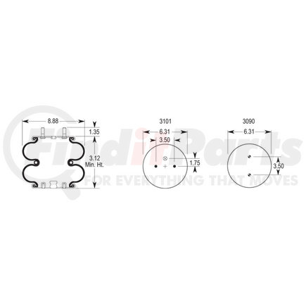 W013586890 by FIRESTONE - AIR SPRNG