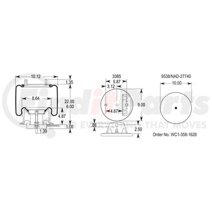 W013589663 by FIRESTONE - 1T15M8 AIR SPRING