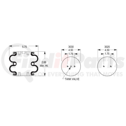 W013587025 by FIRESTONE - Airide Air Spring Double Convoluted 25