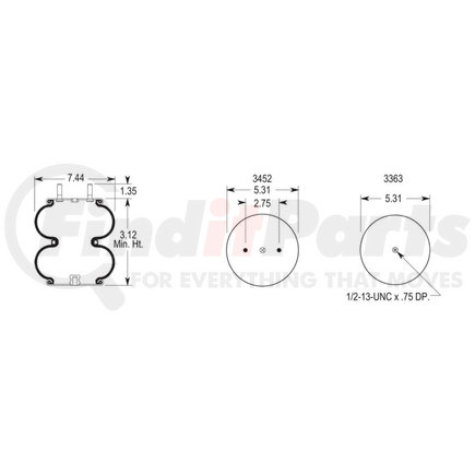 W013587505 by FIRESTONE - AIR SPRNG