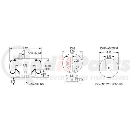 W013589622 by FIRESTONE - Air Spring - Standard Duty