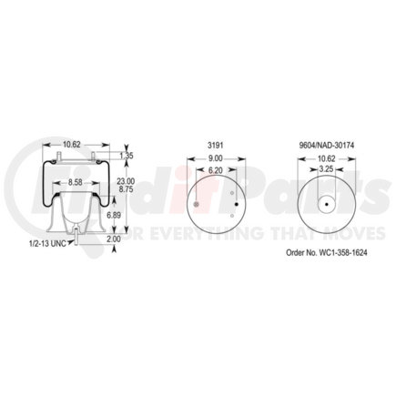 W013589781 by FIRESTONE - Airide Air Spring Reversible Sleeve 1T15ZR-6