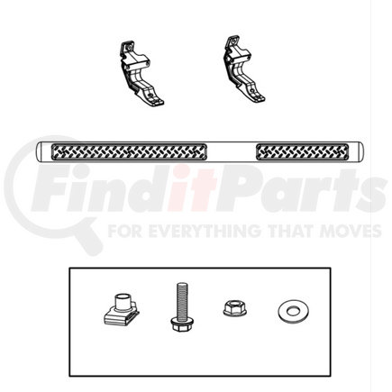 82209872AC by CHRYSLER - Truck Cab Side Step - Tubular, with Hardware