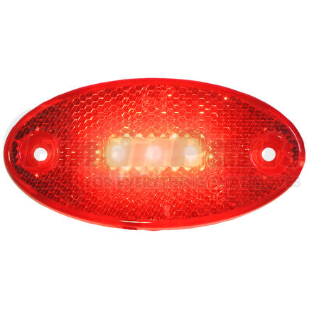 1200R by PETERSON LIGHTING - 1200A/C/R Oval Side Marker/Outline Lights with Reflex - Red Rear Outline Marker
