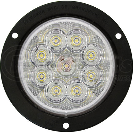 1218KC-9 by PETERSON LIGHTING - 1217C-9/1218C-9 LumenX® 4" Round LED Back-Up Light, AMP - Clear, Flange Mount Kit