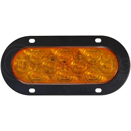 1223A-10 by PETERSON LIGHTING - 1220A-10/1223A-10 LumenX® LED Oval Turn Signal, AMP - Amber Flange Mount