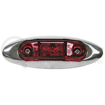 168XR-MV by PETERSON LIGHTING - 168A/R Series Piranha&reg; LED Slim-Line Mini Clearance and Side Marker Lights - Red Kit with Bezel
