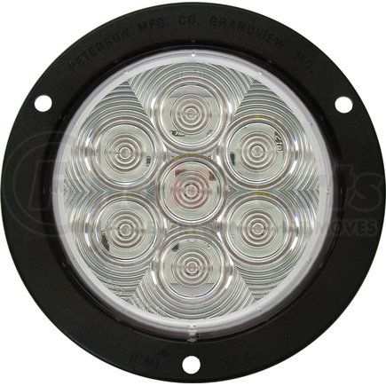 818C-7 by PETERSON LIGHTING - 817C-7/818C-7 LumenX® 4" Round LED Back-Up Light, AMP - Clear, Flange Mount
