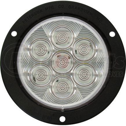 818KC-7 by PETERSON LIGHTING - 817C-7/818C-7 LumenX® 4" Round LED Back-Up Light, AMP - Clear, Flange Mount Kit