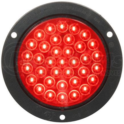 818R-36 by PETERSON LIGHTING - 817R-36/818R-36 Series Piranha&reg; LED 4" Round LED Stop, Turn and Tail Lights, AMP - Red Flange Mount