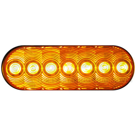 820A-7 by PETERSON LIGHTING - 820A-7/823A-7 LumenX® Oval LED Front and Rear Turn Signal, AMP - Amber Grommet Mount