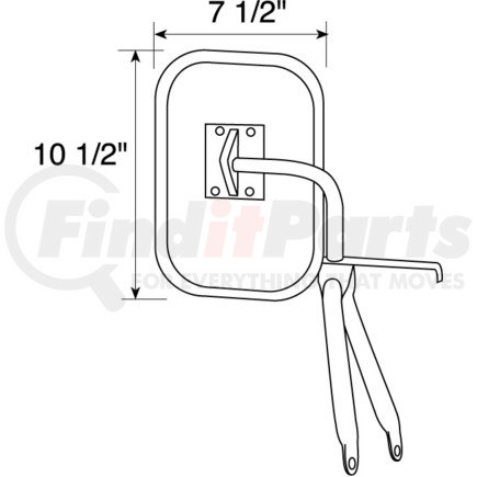 821 by PETERSON LIGHTING - Mirror, Universal, Swing-Away, Stainless Steel, 7.5"X10.5", Viz Pack