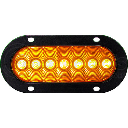 822A-7 by PETERSON LIGHTING - 821A-7/822A-7 LumenX® Oval LED Front and Rear Turn Signal, PL3 - Amber Flange Mount