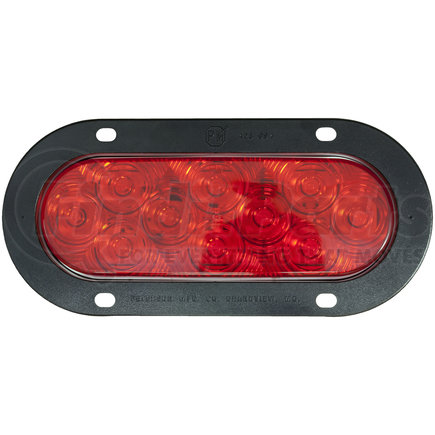 823KR-10 by PETERSON LIGHTING - 820R-10/823R-10 LumenX® Oval LED Stop, Turn and Tail Light, AMP - Red Flange Mount Kit