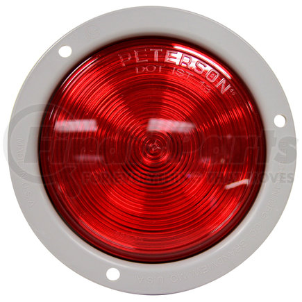 824R by PETERSON LIGHTING - 824/826 Single Diode LED 4" Round Stop, Turn and Tail Light - Red, Flange Mount