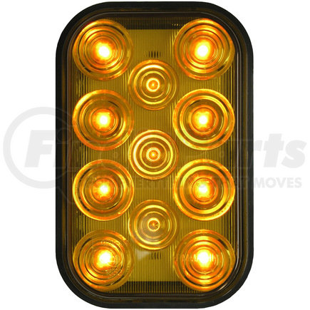 850A by PETERSON LIGHTING - 850A-1 Rectangular LED Amber Rear Turn Signal - Amber, 6.5ft Leads