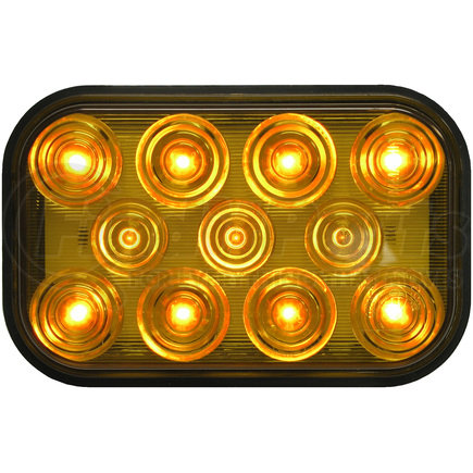 850SA-AMP by PETERSON LIGHTING - 850SA LED Rectangular Auxiliary Strobing Light - Amber, AMP plug