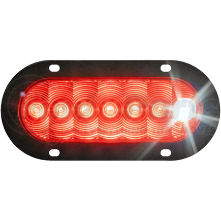 881K-7 by PETERSON LIGHTING - 880-7/881-7 LumenX® Oval LED Combo Stop/Turn/Tail and Back-Up Light - Red Flange Mount Kit