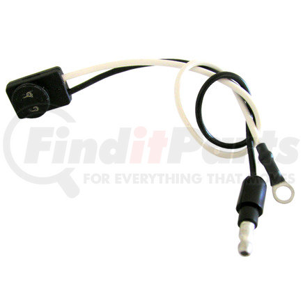 B160-491 by PETERSON LIGHTING - Plug, LED w/ #10 Ring Terminal & .180 Bullet Terminal 8" Leads, bulk pack