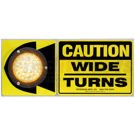 418WTA by PETERSON LIGHTING - 418WTA/818WTA LumenX® Mid-Trailer, Wide-Turn Signal - LED Amber, Wide Turn