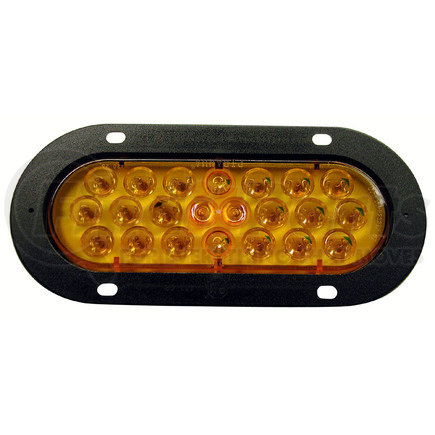 423SA-1 by PETERSON LIGHTING - 420S/423S Series Piranha&reg; LED Auxiliary Oval Strobing Lights - Amber with Flange, Type 1