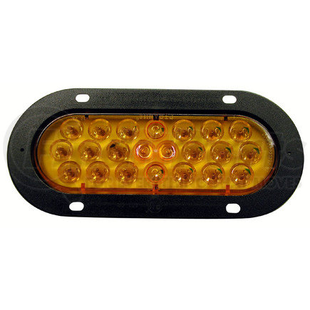 423SA-2 by PETERSON LIGHTING - 420S/423S Series Piranha&reg; LED Auxiliary Oval Strobing Lights - Amber with Flange, Type 2