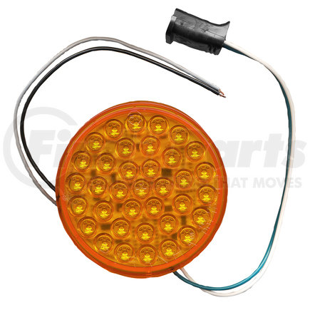 4258A-2X by PETERSON LIGHTING - 4258 Series Piranha&reg; LED Multi-Function Dual Strobe and Rear Turn Signal - Roadside with Stripped Wires & Plug