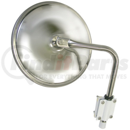 672X by PETERSON LIGHTING - 672X Convex Mirrors - Stainless-Steel with Mounting Arm