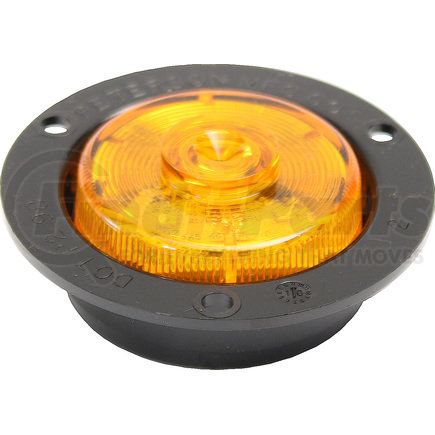 M165FA-MV by PETERSON LIGHTING - 165 Series Piranha&reg; LED 2" Clearance and Side Marker Light - Amber, Flange Mount, Multi-Volt