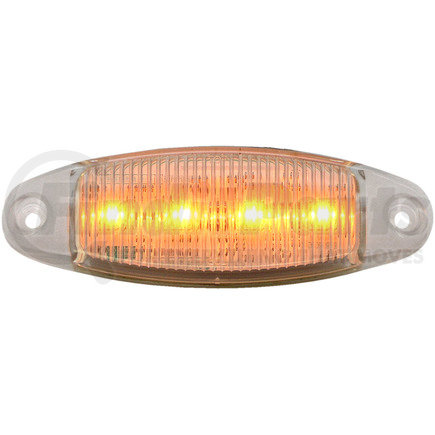 M178CA-BT2 by PETERSON LIGHTING - 178C LED Clear Lens Oval Clearance/Marker Light - Amber with Clear Lens, .180 Bullets