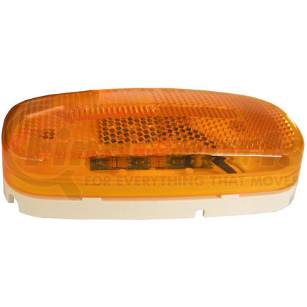 M180A-24V by PETERSON LIGHTING - 180 Series Piranha&reg; LED Oval LED Clearance/Side Marker Light with Reflex - Amber, 24-Volt