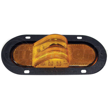 M351AF by PETERSON LIGHTING - 351 Oval LED Auxiliary/Mid-Turn Light - Amber with Flange
