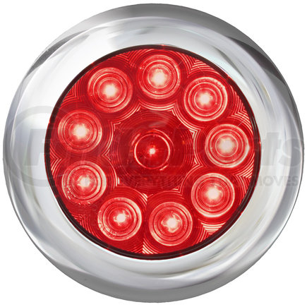M418R-4 by PETERSON LIGHTING - 418R-4 4" Round LED Surface Mount Stop/Turn/Tail Light - Multi-Volt Red