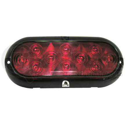 M423R-4 by PETERSON LIGHTING - 423-4 Series Piranha&reg; LED Surface Mount Oval Stop, Turn and Tail Light With Chrome Bezel - Multi-Volt Red