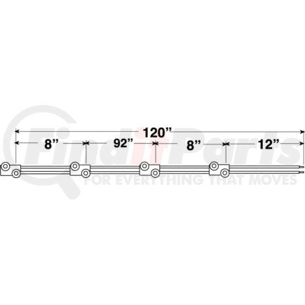 B2412 by PETERSON LIGHTING - 2412/2712 Clearance/Marker/ID Wire Harness - Front, 10'