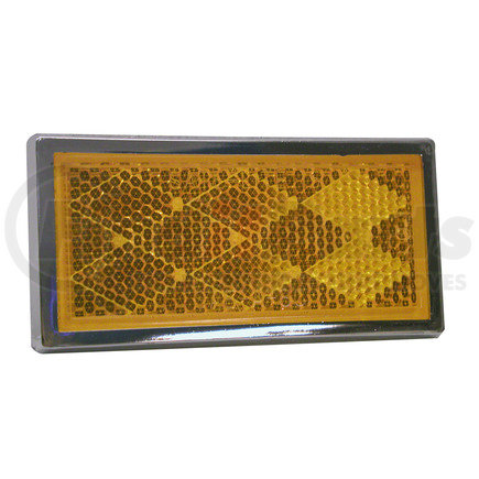 B484A by PETERSON LIGHTING - 484 Rectangular Quick-Mount Reflectors - Amber, Chrome