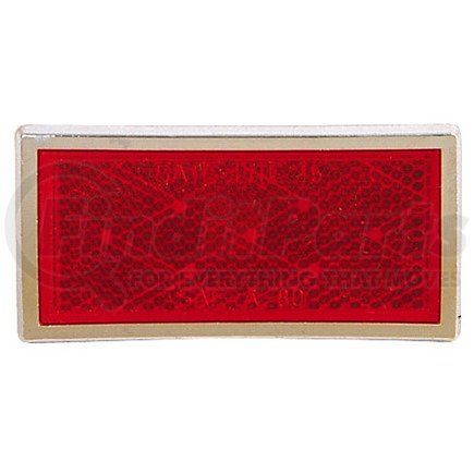 B484R by PETERSON LIGHTING - 484 Rectangular Quick-Mount Reflectors - Red, Chrome