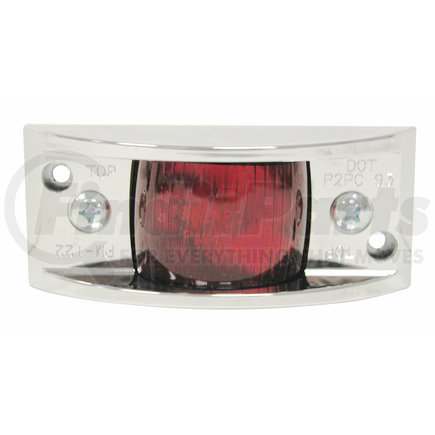 M122XR by PETERSON LIGHTING - 122X Vanguard II Chrome Clearance and Side Marker Light - Red