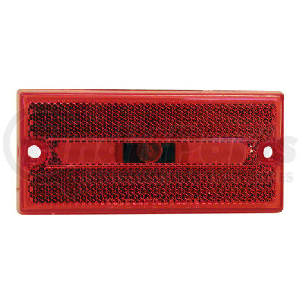 M132R by PETERSON LIGHTING - 132 Rectangular Clearance/Side Marker Light with Reflex - Red