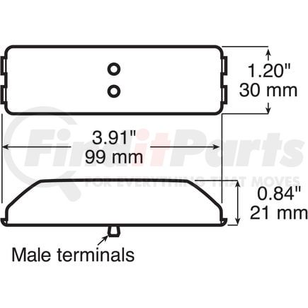 M154A-R by PETERSON LIGHTING - Clearance / Side Marker Light - Incandescent, Amber/Red