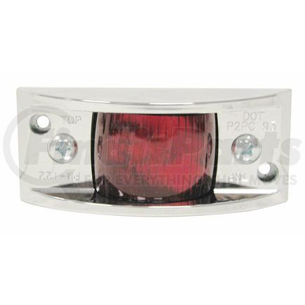 V122XR by PETERSON LIGHTING - 122X Vanguard II Chrome Clearance and Side Marker Light - Red