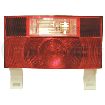 V25914 by PETERSON LIGHTING - 25913/25914 RV Stop, Turn, and Tail and License Light with Reflex - Red with License Light, Bracket, Back-Up