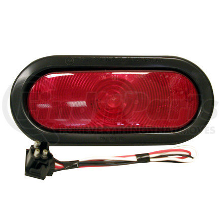 V421KR by PETERSON LIGHTING - 6.5" x 2.25" Oval Incandescent Red Stop/Turn/Tail Light, PL3 Connector, Viz Pack